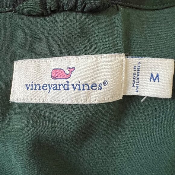 Vineyard Vines Womens Blackwatch Tunic Dress Green Plaid Flutter Sleeve size M - Picture 10 of 13